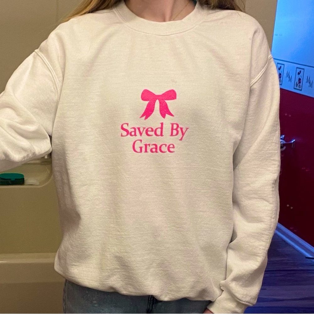 Saved by Grace Christian Apparel crewneck